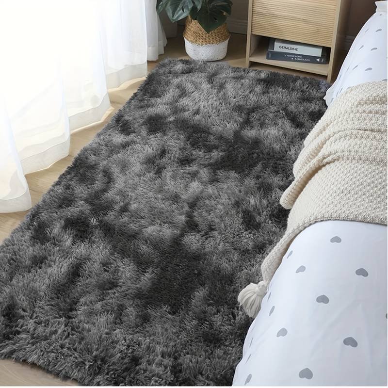 Soft Plush Area Rugs, Non-slip Fuzzy Shag Plush Soft Shaggy Bedside Rug